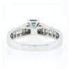 Image 7 : 14K White Gold 1.71 ctw Emerald Cut Emerald Solitaire w/ Diamond Accents Ring