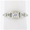Image 1 : Antique Art Deco 18k Gold 0.29 ctw Old European Diamond 3 Stone Engagement Ring
