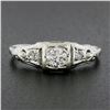 Image 2 : Antique Art Deco 18k Gold 0.29 ctw Old European Diamond 3 Stone Engagement Ring