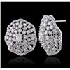 Image 2 : 14KT White Gold 4.43 ctw Diamond Earrings