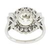 Image 8 : Vintage Platinum GIA 5.56 ctw Old Cut Round & Baguette Diamond Engagement Ring