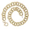 Image 4 : Vintage Yellow Gold 7.3mm Classic Double Curb Link Charm Chain Bracelet