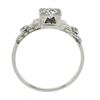 Image 6 : Art Deco 18k White Gold .40 ctw Old Cut Diamond Solitaire Engagement Promise Rin