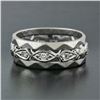 Image 2 : Antique 14K White Gold 0.20 ctw Single Cut Diamond 7mm Eternity Band Ring