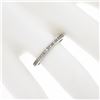 Image 6 : Antique Solid Platinum .50 ctw Channel Old Diamond Eternity Stackable Band Ring