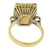 Image 2 : Vintage 18k Gold Emerald Cut Prong Citrine Wire Open Work Basket Cocktail Ring