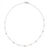 Image 2 : Platinum & Rose Gold GIA 1.1 ctw Pink & White Diamond By the Yard Chain Necklace