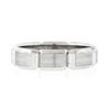 Image 5 : Men's Jeff Cooper Platinum 5.7mm Beveled Grooved Brushed & Polished Band Ring