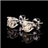 Image 3 : 3.00 ctw Diamond 18K White Gold Stud Earrings
