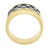 Image 8 : 18K Gold 2.16 ctw Invisible Set Alternating Sapphire Diamond Wide Stack Band Rin