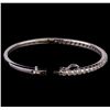 Image 3 : 14KT White Gold 1.93 ctw Diamond Bangle Bracelet