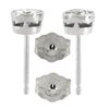 Image 4 : New Classic 14k White Gold 0.52 ctw Bezel Round Brilliant Diamond Stud Earrings