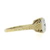 Image 5 : Antique 14k TT Gold .40 ctw Old European Cut Diamond Solitaire Engagement Ring