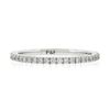 Image 7 : 14k White Gold 0.33 ctw Pave Diamond Thin Petite Stack Wedding Eternity Band Rin