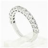 Image 9 : NEW 14k White Gold 1.14 ctw Round Shared Prong Diamond Classic Wedding Band Ring