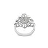 Image 3 : 14kt WG Diamond Cluster Flower Ring