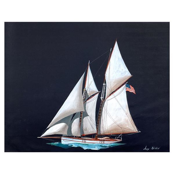 Two Masted Schooner by Blokhin Original