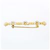 Image 5 : Estate 14k Gold Single Cut Diamond "X" Figure Satin Twisted Cable Bar Pin Brooch