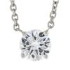 Image 6 : New 14K Gold.55 ctw Round Brilliant Diamond Solitaire Pendant w/ Adjustable Chai
