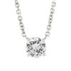Image 2 : New 14K Gold .42 ctw Round Brilliant Diamond Solitaire Pendant w/ Adjustable Cha