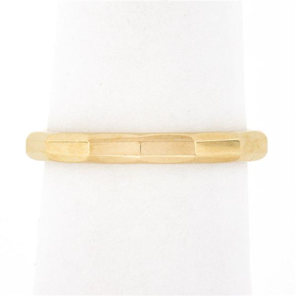 Antique 14k Yellow Gold 2.5mm Polished Faceted Eternity Stack Wedding Band Ring