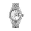 Image 2 : Rolex Ladies Stainless Steel Quickset Silver Index Fluted Bezel Datejust With Ro