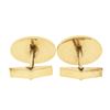 Image 2 : Vintage 14K Yellow Gold Oval Cabochon Bezel Set Carnelian Dual Swivel Cuff Links