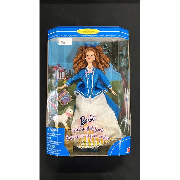 MATTEL COLLECTORS EDITION 'BARBIE HAD A LITTLE LAMB'