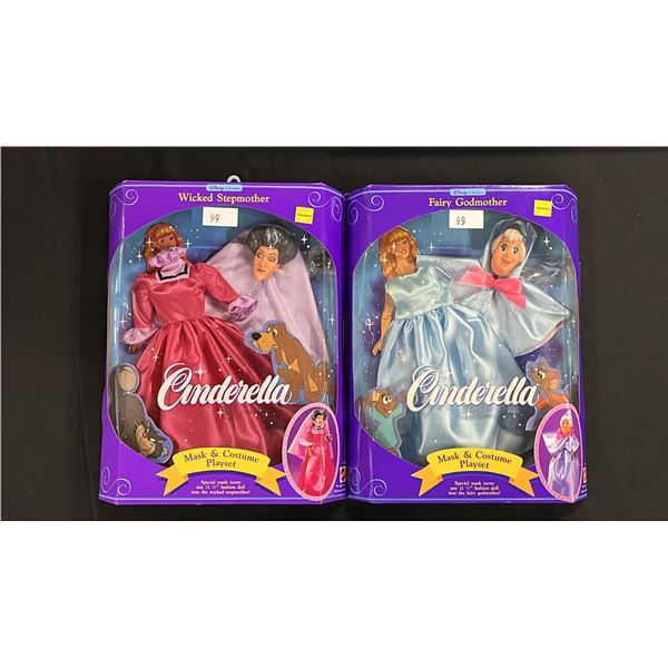 MATTEL DISNEY CLASSICS CINDERELLA 'FAIRY GODMOTHER' & 'WICKED STEPMOTHER' MASK & COSTUME PLAYSET