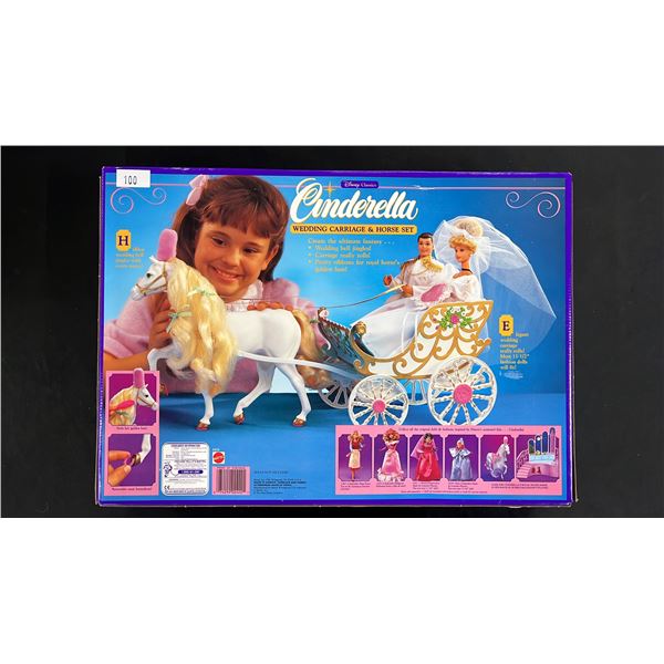 MATTEL DISNEY CLASSICS CINDERELLA WEDDING CARRIAGE & HORSE SET