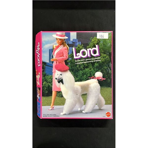 MATTEL 'LORD' BARBIE DOLL'S GLAMOROUS POODLE