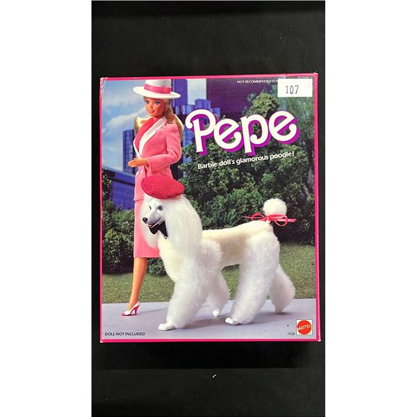 MATTEL 'PEPE' BARBIE DOLL'S GLAMOROUS POODLE