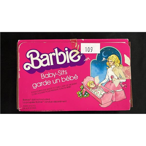 MATTEL 'BABY-SITS' EVERYTHING SHE NEEDS TO TAKE CARE OF THE BABY!