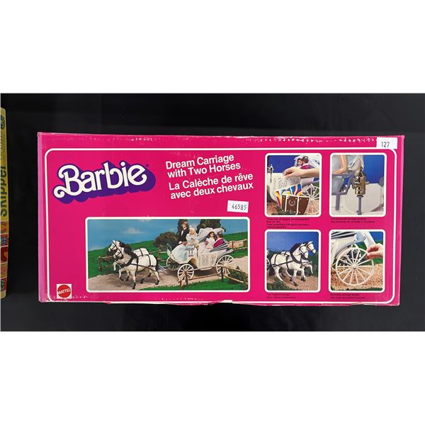 MATTEL BARBIE DREAM CARRIAGE WITH TWO HORSES
