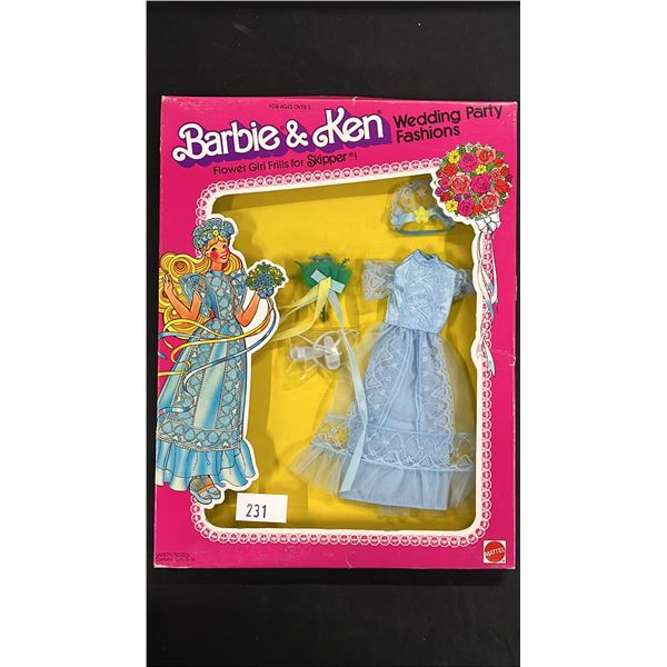 MATTEL BARBIE & KEN 'FLOWER GIRL FRILLS FOR SKIPPER' WEDDING PARTY FASHIONS