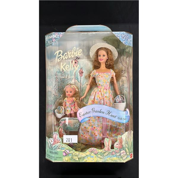 MATTEL 'EASTER GARDEN HUNT' BARBIE & KELLY GIFT SET