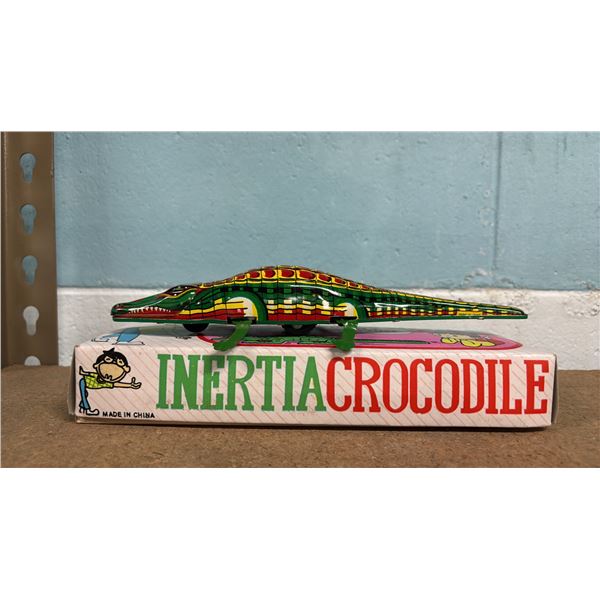 VINTAGE TIN INERTIA CROCODILE TOY