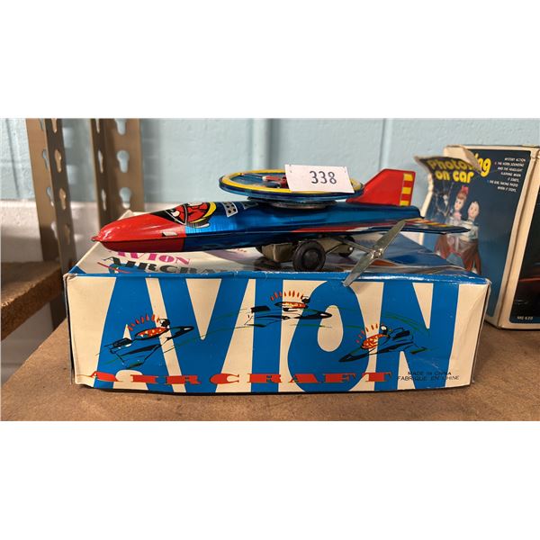 VINTAGE TIN AVION AIRCRAFT TOY