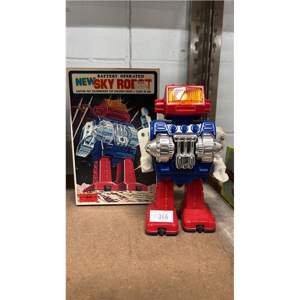 VINTAGE BATTERY OPERATED SKY ROBOT TOY