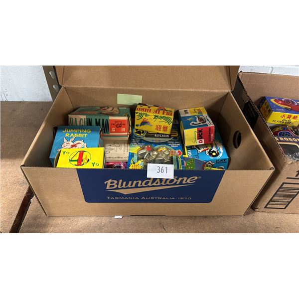 BOX OF ASSORTED VINTAGE TOYS