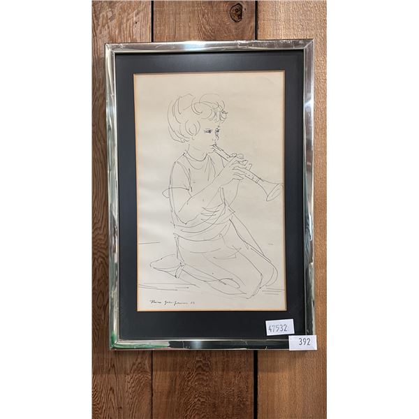 FRAMED ARTIST SIGNED PRINT 10.5" X 16"