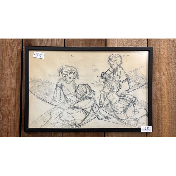 FRAMED ARTIST SIGNED PRINT 16" X 11"