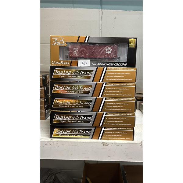 (6) TRUE LINE TRAINS GOLD SERIES CNR 40' BOX CAR HO SCALE MODEL TRAINS; TLT 300051-300056