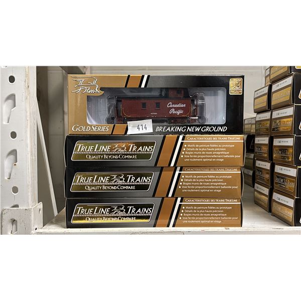 (4) TRUE LINE TRAINS GOLD SERIES CABOOSE CP HO SCALE MODEL TRAINS