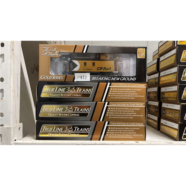 (4) TRUE LINE TRAINS GOLD SERIES CABOOSE CP HO SCALE MODEL TRAINS