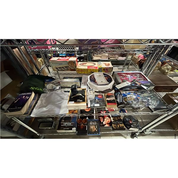 SHELF OF ASSORTED STAR TREK COLLECTIBLES
