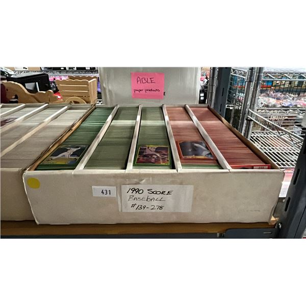 BOX OF ASSORTED 1990 SCORE BASEBALL CARDS