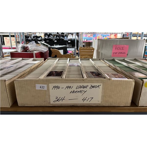 BOX OF ASSORTED 1990-91 UPPER DECK HOCKEY CARDS