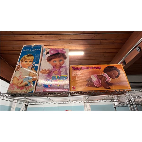 SHELF OF ASSORTED DOLLS