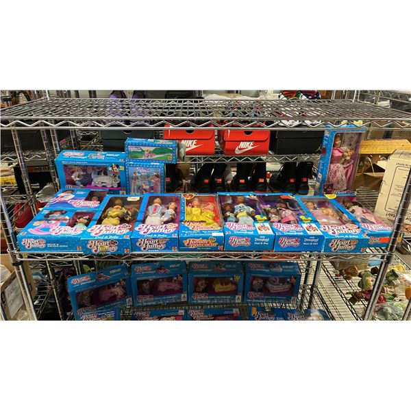 SHELF OF ASSORTED MATTEL THE HEART FAMILY DOLLS